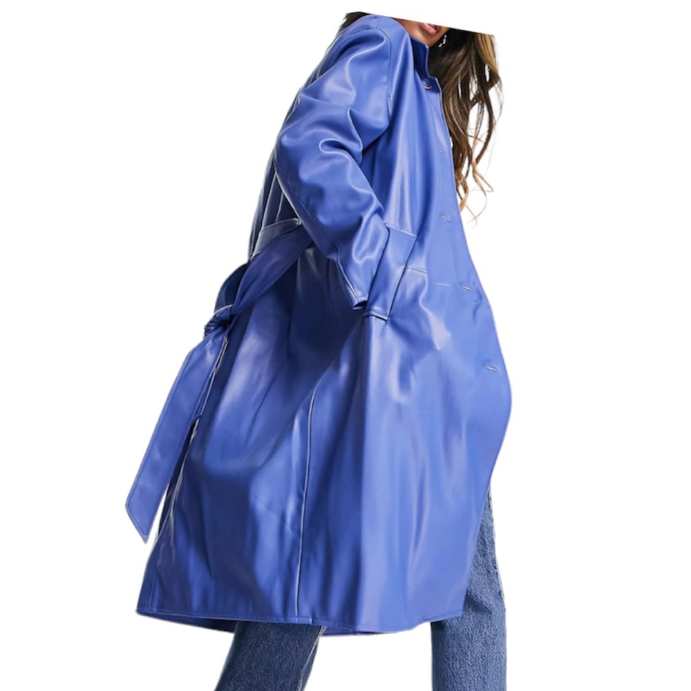 Bershka faux leather trench coat - Picture 2 of 5